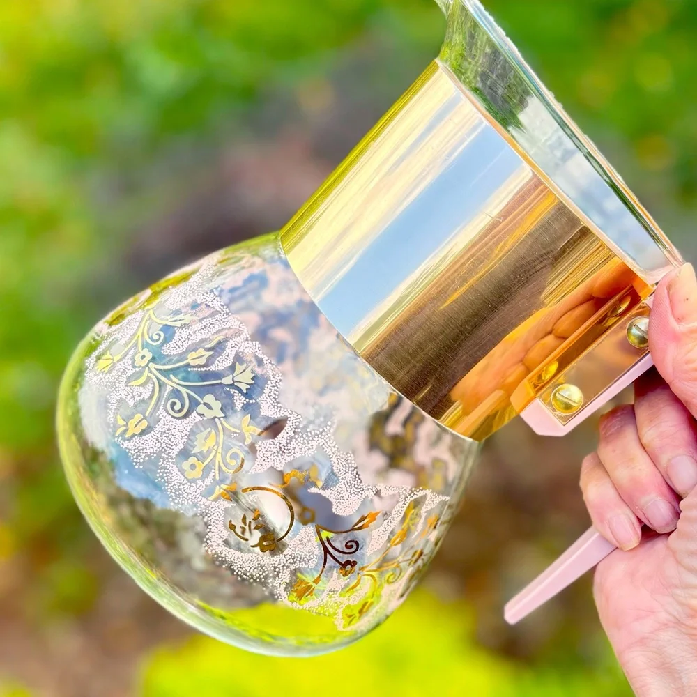 Vintage Perc-King by Handcraft Pink and Gold Percolator/Coffe Carafe 1970's MCM - Picture 4 of 6